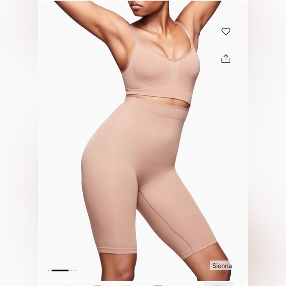 Skims Sculpting Short Above the knee with open gusset size S/M sienna - Picture 2 of 4